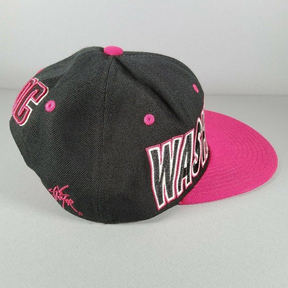 City Hunter Washington DC Snap Back Hat Black Magenta - Picture 4 of 11